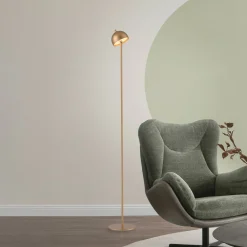 Schöner Wohnen LED-akkukäyttöinen lattiavalo Bellis, kullanvärinen, IP54