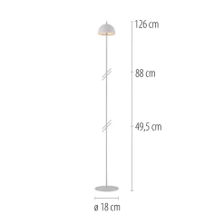 Schöner Wohnen LED-akkukäyttöinen lattiavalo Bellis, valkoinen, IP54