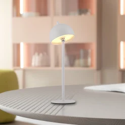 Schöner Wohnen LED-akkukäyttöinen pöytälamppu Bellies, valkoinen, IP54