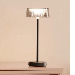Schöner Wohnen LED-akku-pöytävalaisin Torre, IP44, himmennin
