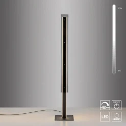 Schöner Wohnen LED-lattiavalo Lena, rauta, musta, himmennettävä