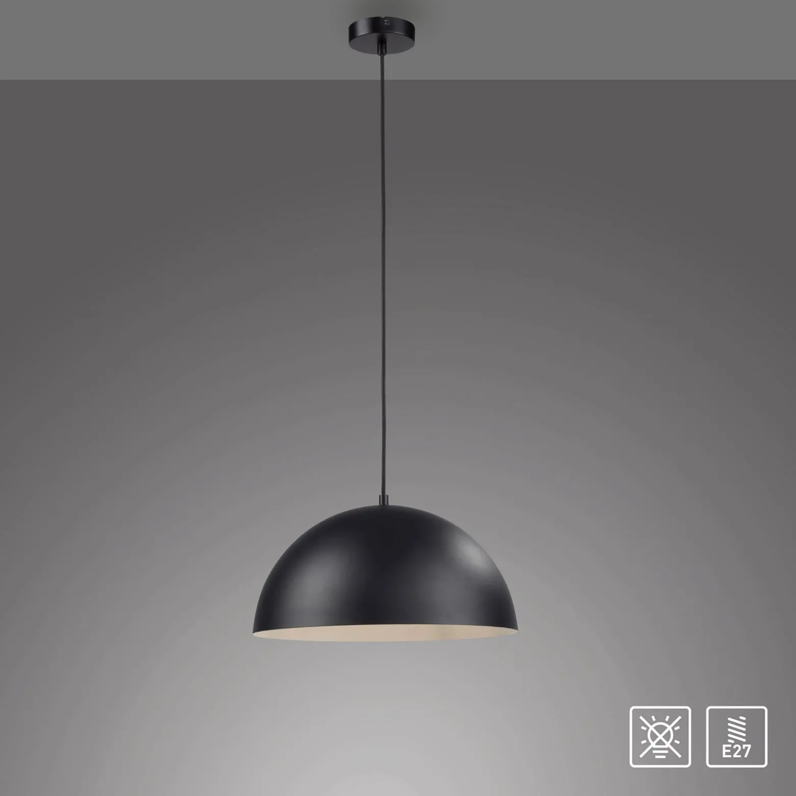 Schöner Wohnen riippuvalaisin Ali musta, rauta, Ø 38 cm, E27