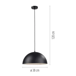 Schöner Wohnen riippuvalaisin Ali musta, rauta, Ø 38 cm, E27