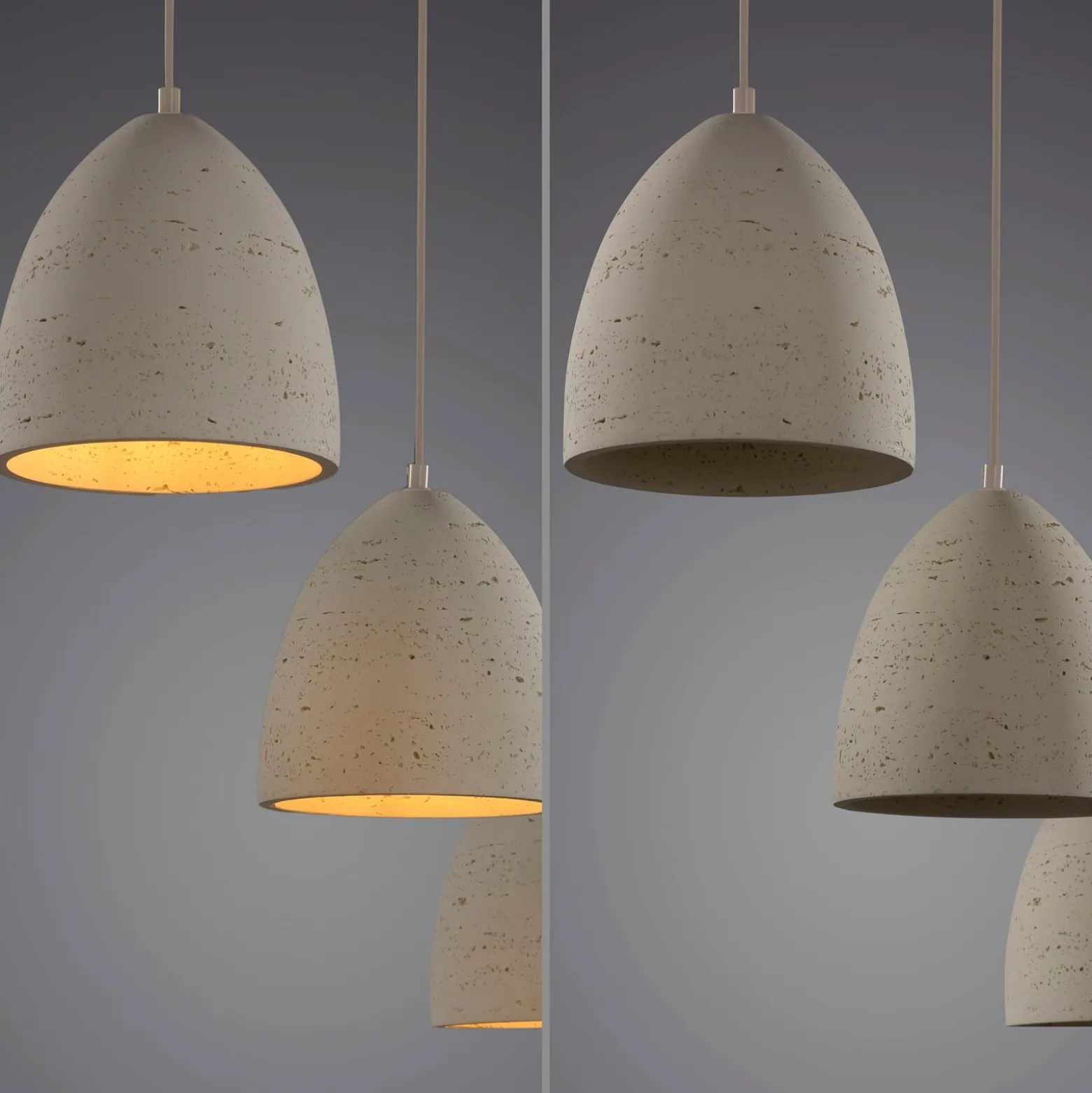 Schöner Wohnen Traventa-riippuvalo, 3-lamppuinen, beige, E27