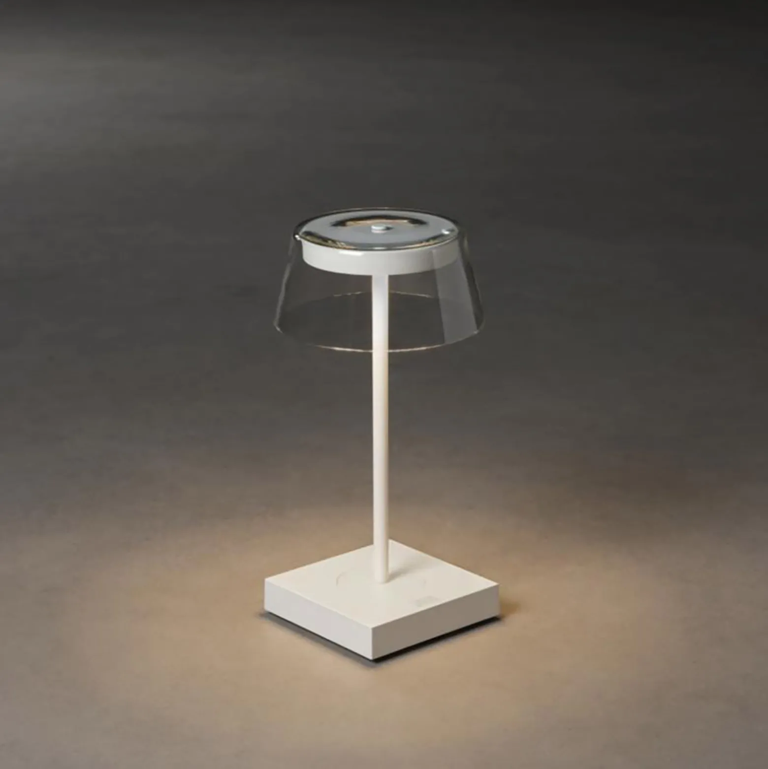 Scilla-LED-pöytälamppu, USB, valkoinen