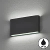 Scone LED-ulkoseinävalaisin, musta, leveys 17,5 cm, 2-valo.