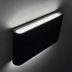 Scone LED-ulkoseinävalaisin, musta, leveys 17,5 cm, 2-valo.