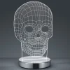 Säädettävä valoväri - LED-pöytävalaisin Skull