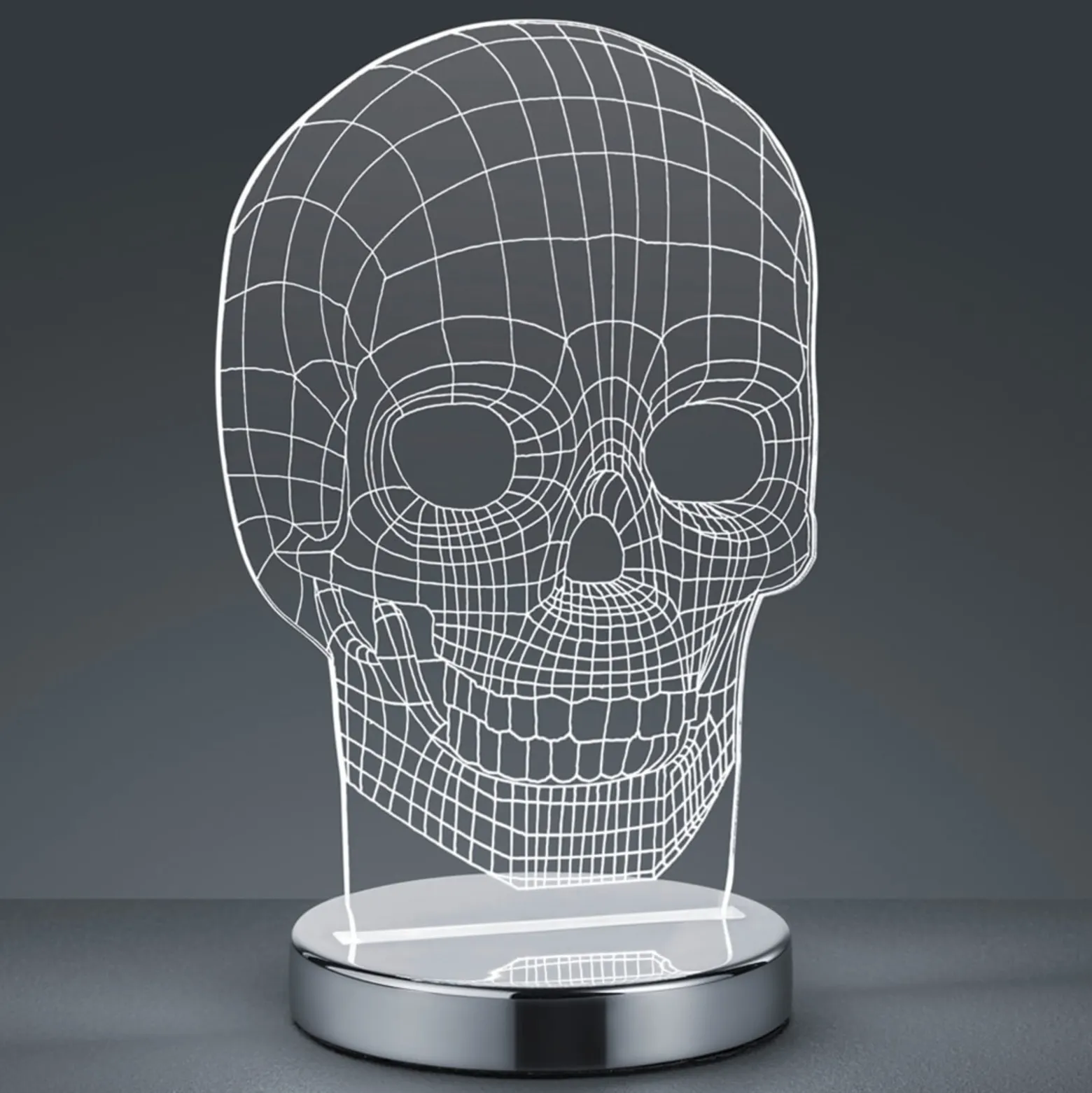 Säädettävä valoväri - LED-pöytävalaisin Skull