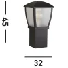 Seattlen polarivalaisin, IP44, musta, korkeus 45 cm, metallia