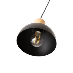 Seco-riippuvalaisin, Ø 30 cm, musta, metalli/puu, 3-valo.