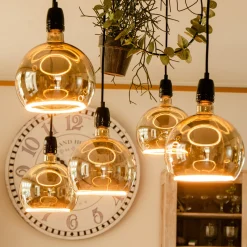 SEGULA-LED-Floating-globe-lamppu G200 E27 6W smoke
