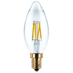 SEGULA-LED-kynttilä E14 3W 2200K Filament kirkas