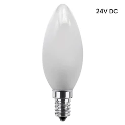 SEGULA LED-kynttilävalaisin E27 24V DC 3W 927 ambient mattamusta