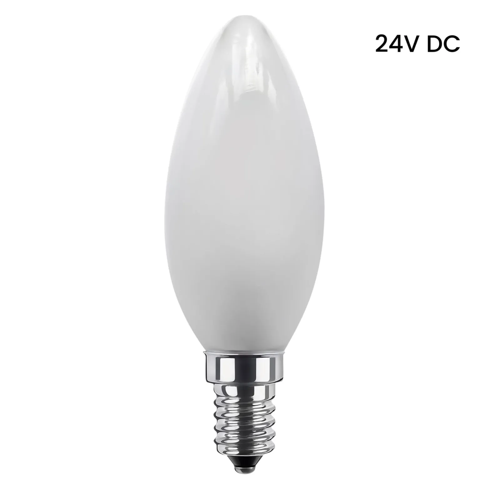 SEGULA LED-kynttilävalaisin E27 24V DC 3W 927 ambient mattamusta