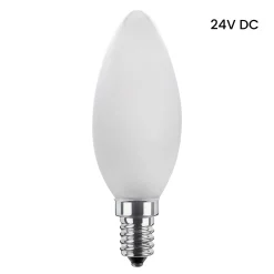 SEGULA LED-kynttilävalaisin 24V DC E14 3W 927 matta himmennettävä
