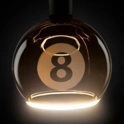 SEGULA LED-pallo Floating Billard musta 8, E27, G200 4 W 922
