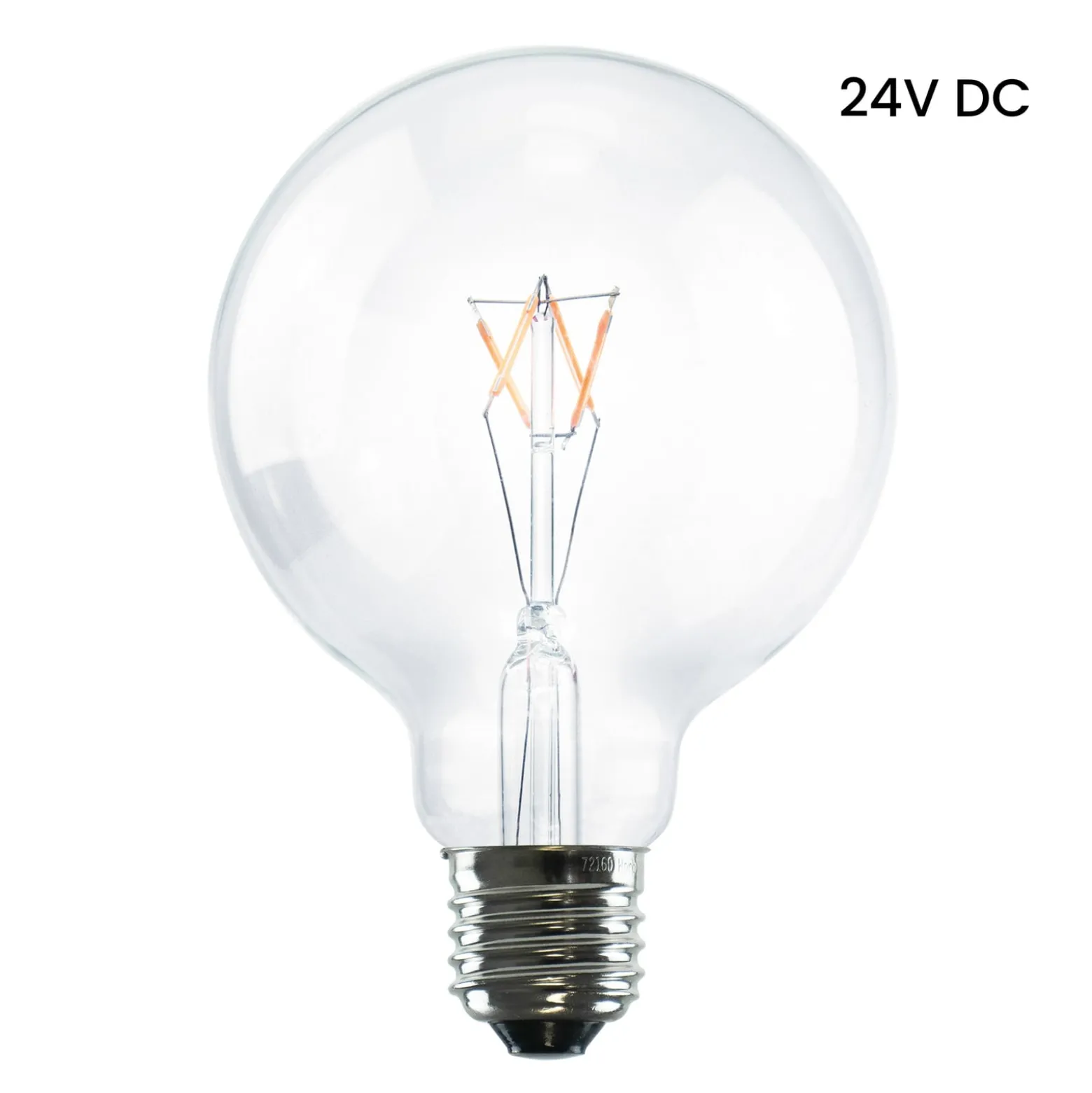 SEGULA LED-pallolamppu 24V DC E27 G95 3W 927 hehkulamppu