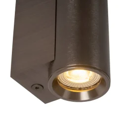 Seinäkohdevalaisin Dupla, ruosteenvärinen, korkeus 9 cm, metalli