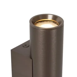 Seinäkohdevalaisin Dupla, ruosteenvärinen, korkeus 18 cm, metalli, 2-lamppuinen.