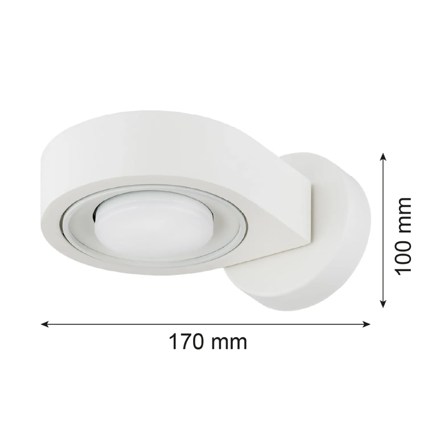 Seinäkohdevalaisin Lili, kermanvärinen, Ø 14 cm, GX53