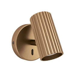 Seinäkohdevalaisin Portillo, messinki, korkeus 11 cm, metalli, GU10