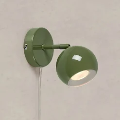 Seinälamppu Pop, vihreä, leveys 10 cm, metalli