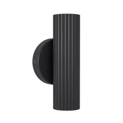 Seinälamppu Portillo, musta, korkeus 20 cm, 2-lamppuinen. Metalli, GU10