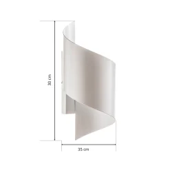 Seinälamppu Spiner valkoinen, korkeus 30 cm, teräs