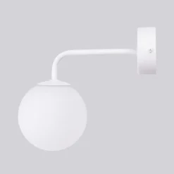 Seinävalaisin Astral, valkoinen, ulkonema 22 cm, teräs/lasi
