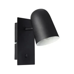 Seinävalaisin Ayr, musta mattamusta, korkeus 20 cm, metallia
