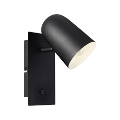 Seinävalaisin Ayr, musta mattamusta, korkeus 20 cm, metallia