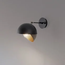 Seinävalaisin Berceste 252-A, musta/kulta, metalli, Ø 20 cm