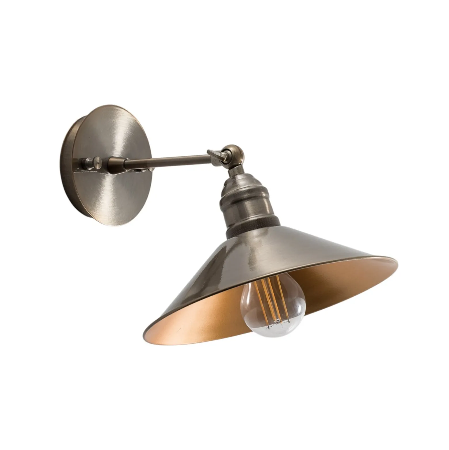 Seinävalaisin Berceste N-664, antiikkikulta, rauta, Ø 24 cm