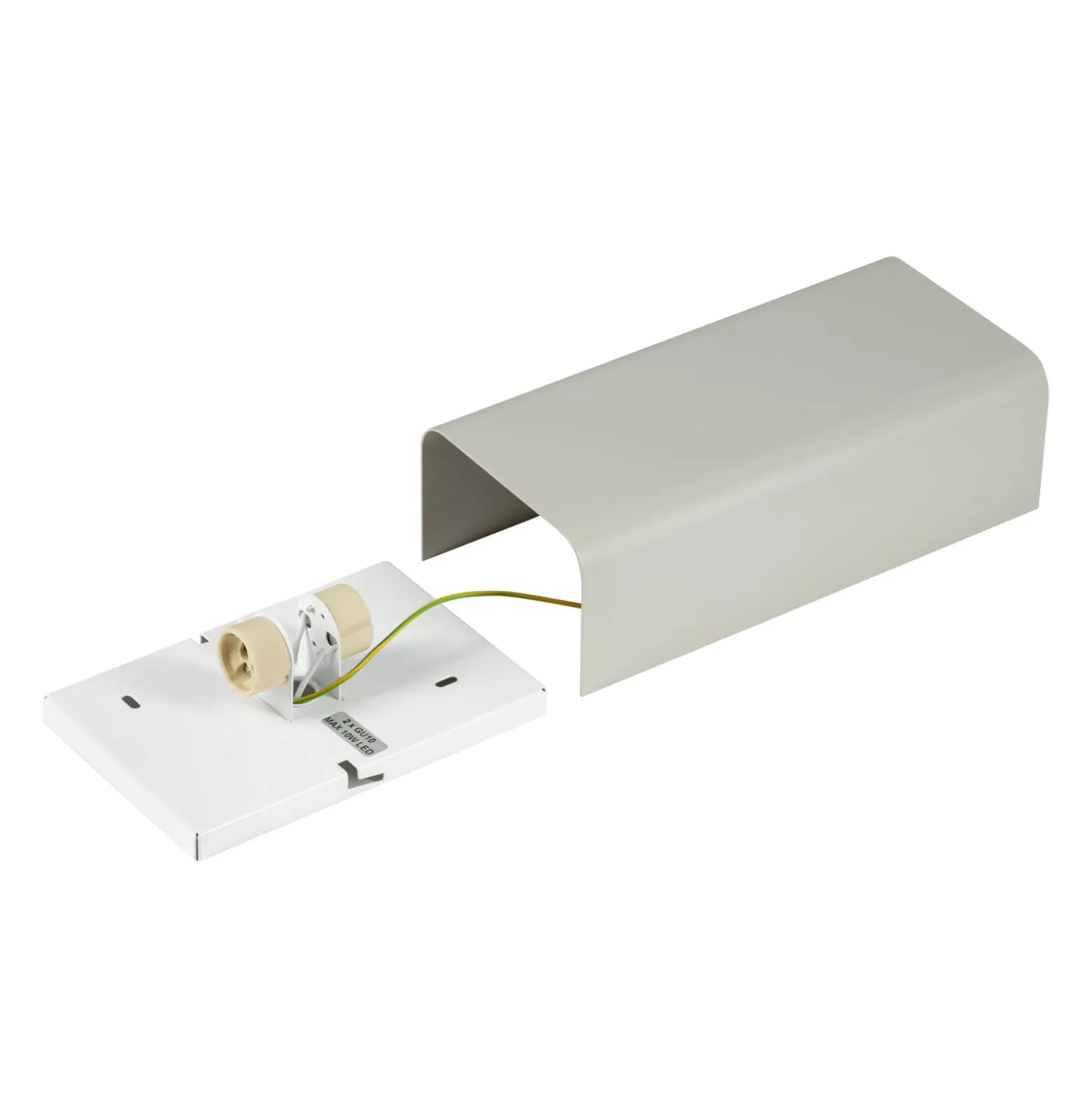 Seinävalaisin Bergen, vaaleanharmaa, metalli, korkeus 23 cm, GU10