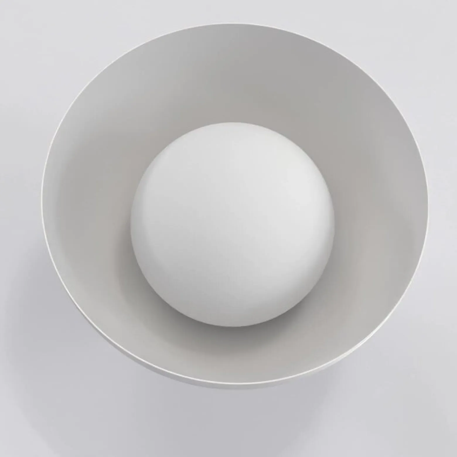 Seinävalaisin Bibi K1, harmaa, teräs/lasi, Ø 18 cm
