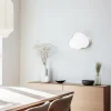 Seinävalaisin Cloud, beige, 43 cm leveä, tekstiili, pilvi, E27