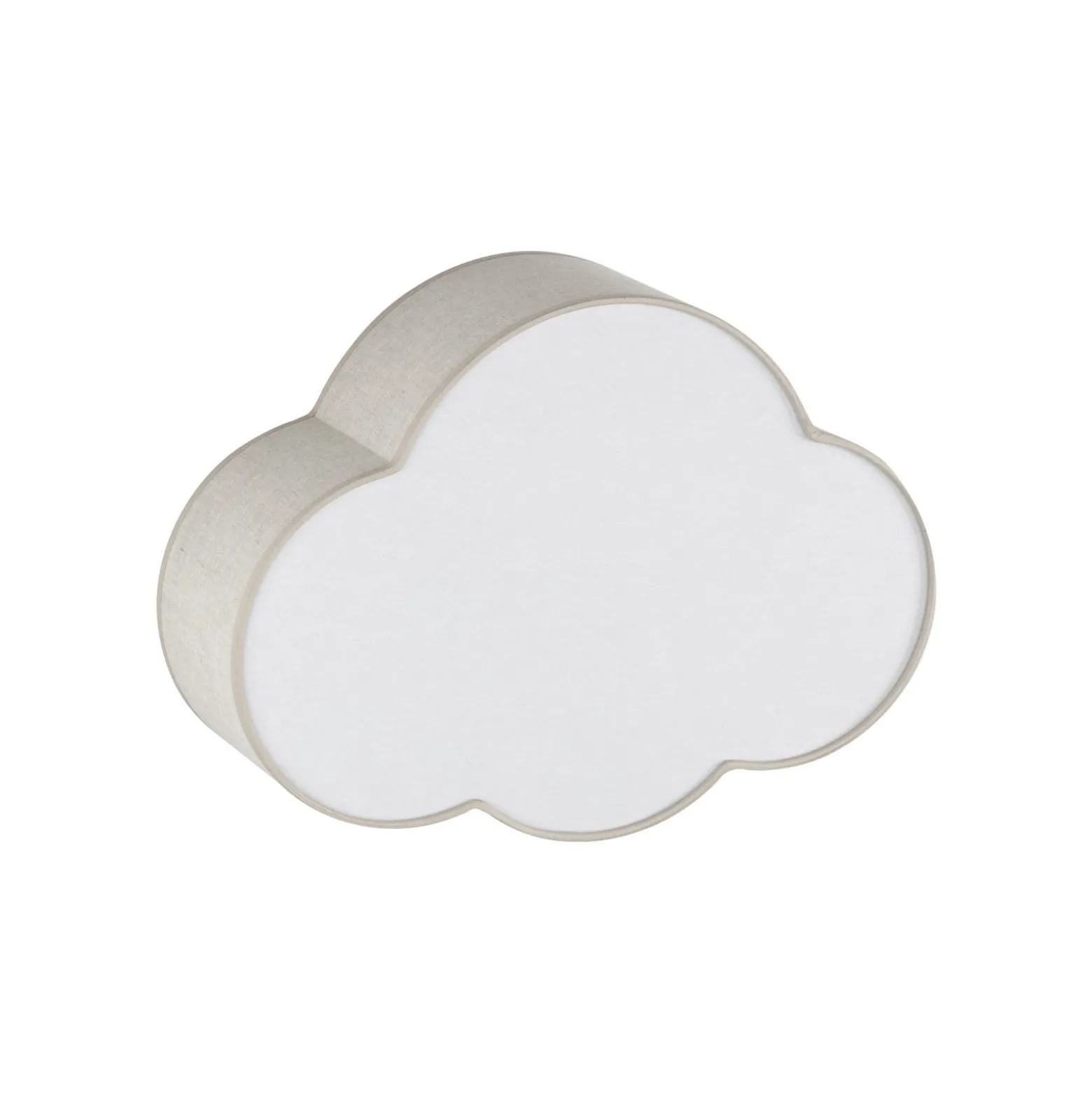 Seinävalaisin Cloud, beige, 43 cm leveä, tekstiili, pilvi, E27