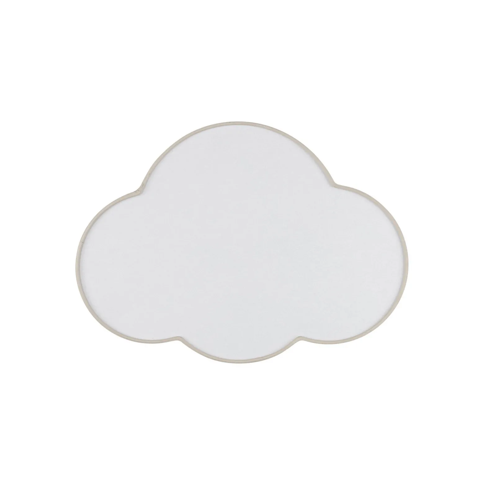 Seinävalaisin Cloud, beige, 43 cm leveä, tekstiili, pilvi, E27