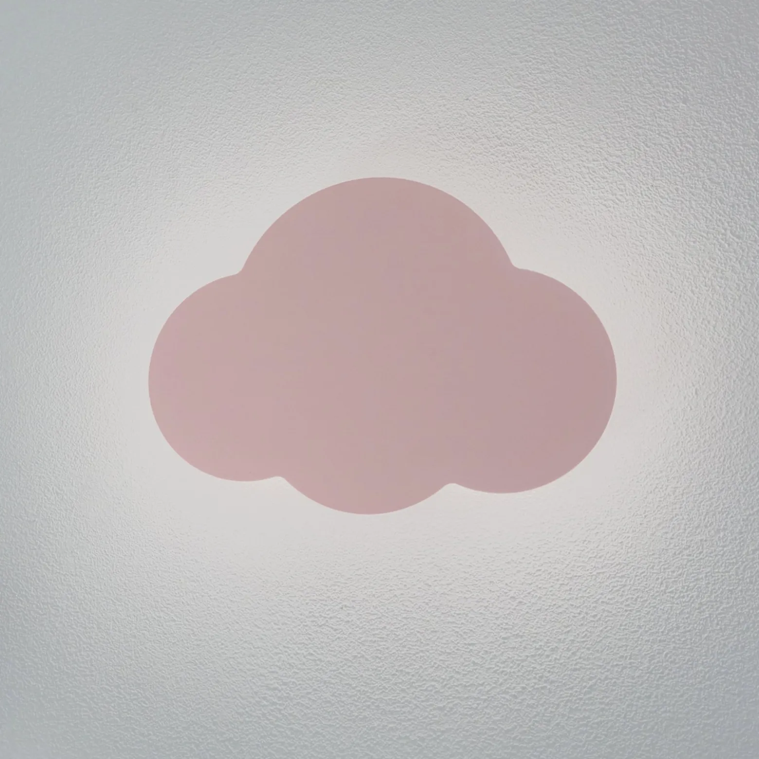 Seinävalaisin Cloud, vaaleanpunainen, 38 cm leveä, metalli, pilvi, G9