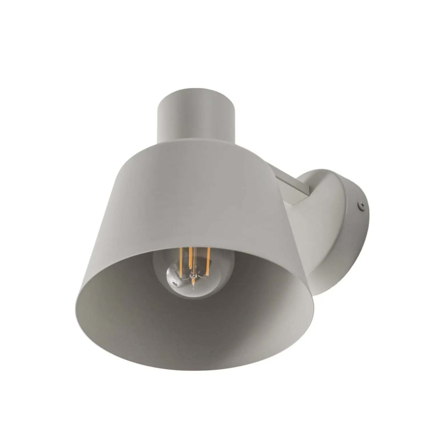 Seinävalaisin Dunka, taupe, 1-lamppuinen, teräs, E27, korkeus 17 cm