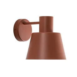 Seinävalaisin Dunka, tiilenpunainen, 1-lamppuinen, teräs, korkeus 17 cm