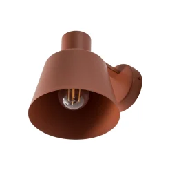 Seinävalaisin Dunka, tiilenpunainen, 1-lamppuinen, teräs, korkeus 17 cm