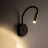 Seinävalaisin Lagos USB, musta/kulta, 27 cm, lukulamppu, G9