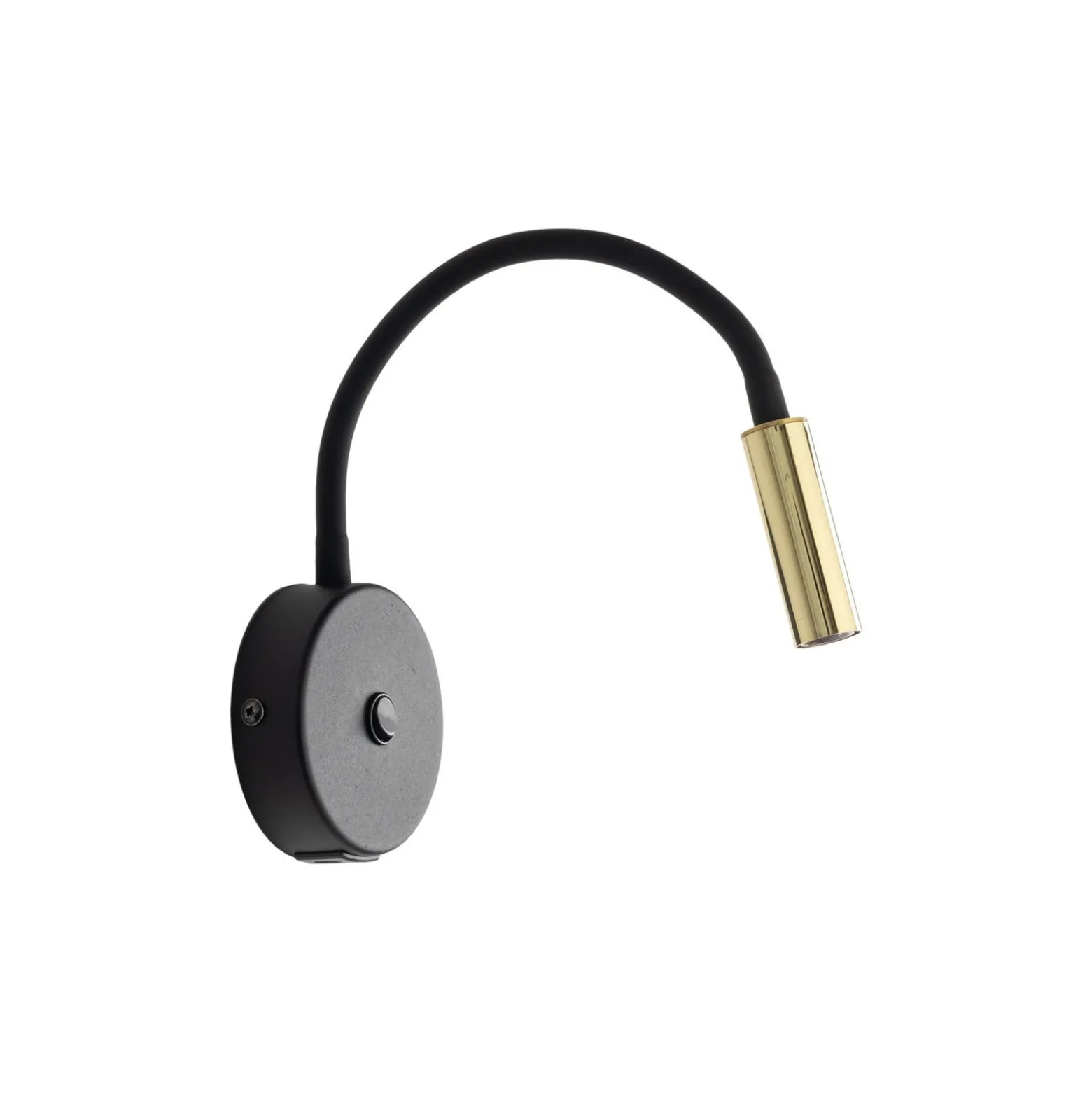 Seinävalaisin Lagos USB, musta/kulta, 27 cm, lukulamppu, G9