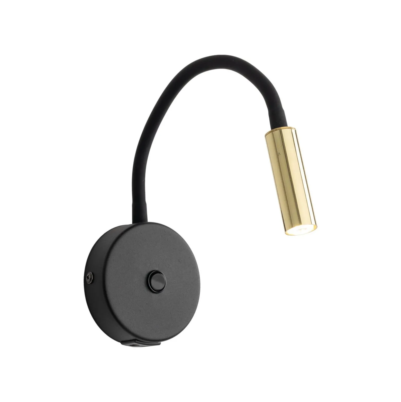 Seinävalaisin Lagos USB, musta/kulta, 27 cm, lukulamppu, G9