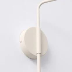 Seinävalaisin LYS, beige, Ø 14 cm, metalli, pistoke, E14