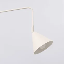 Seinävalaisin LYS, beige, Ø 14 cm, metalli, pistoke, E14