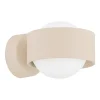 Seinävalaisin Mado, beige, Ø 8 cm, teräs/lasi, 1-lamppuinen, G9