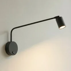 Seinävalaisin Nex, musta, metalli, korkeus 27 cm, GU10